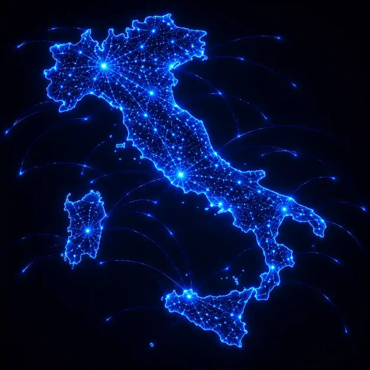 italy Network Connectivity Map